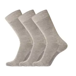 Egtved 3-pak strømper uld beige - Strømper