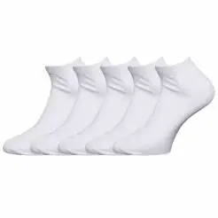 Claudio ankel strømper 5-pack hvid - Claudio strømper
