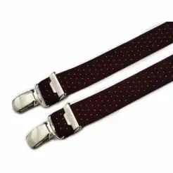 Phillipsons seler 24mm bordeaux prikket - Philipsons
