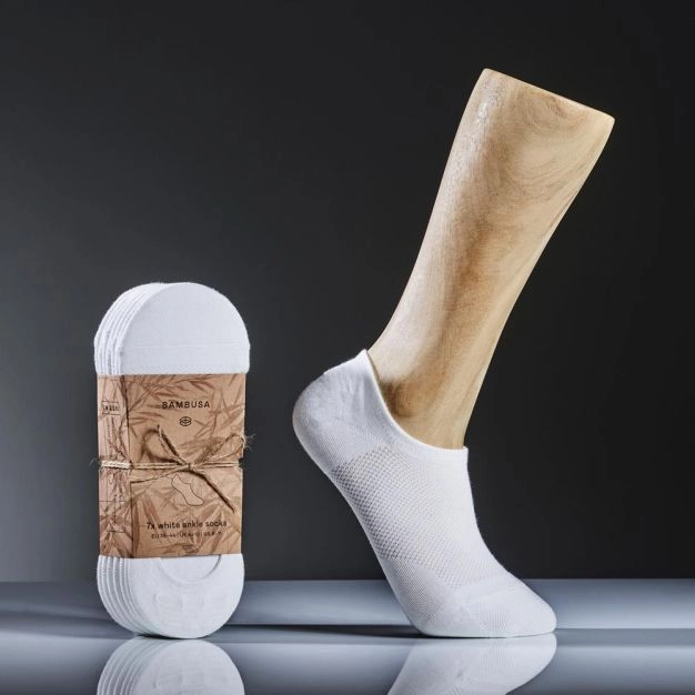 Bambusa 7-pack bambus ankelstrømper hvid - 