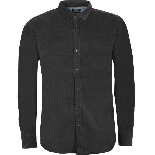 Indicode fløjls skjorte Inryan 25-188-Black - 
