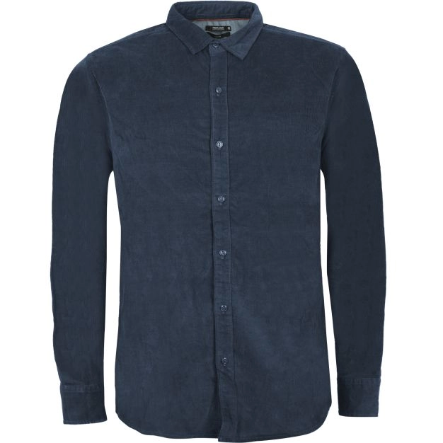 Indicode fløjls skjorte Inryan 25-188-Navy - 