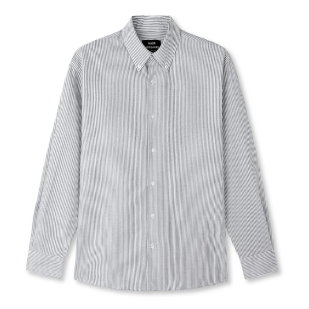 Mads Nørgaard oxford skjorte Sune stripe 205041 white/parisian - 